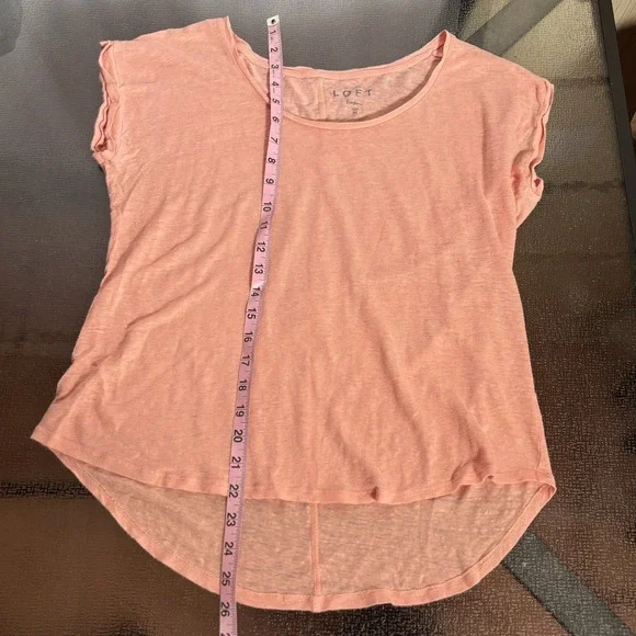 Ann Taylor Loft 100% Linen Top Womens Medium Resort Beach Vacation Sustainable - Picture 5 of 6